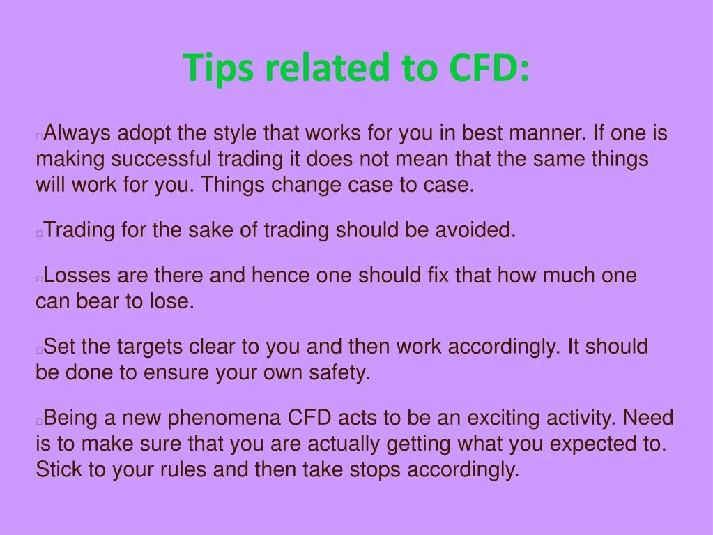 Cfd trading strategies and tips