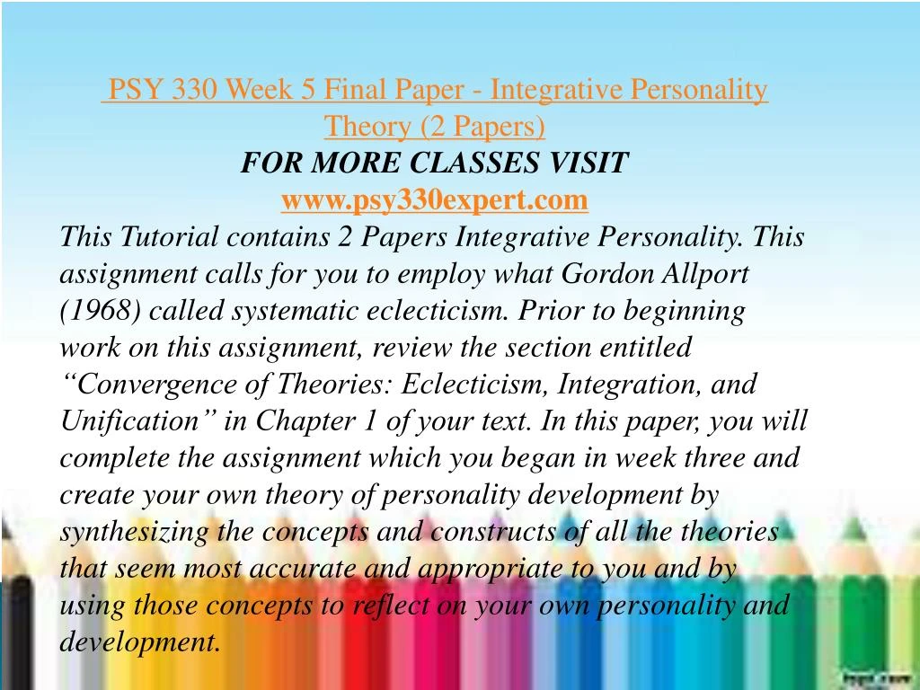 allport gordon paper research allport gordon paper research