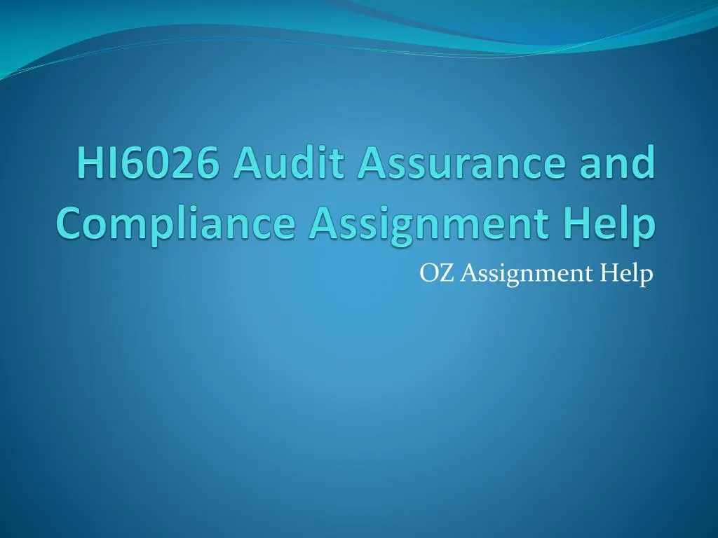 Auditing homework help