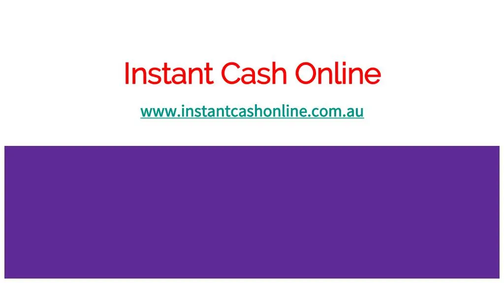 instant cash advance