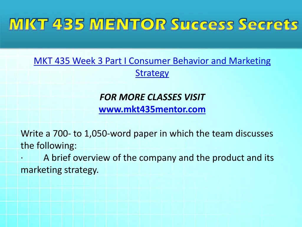 consumer behavior paper mkt 435 consumer behavior paper mkt 435