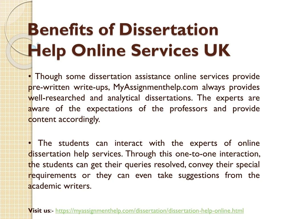 Dissertation help service co uk