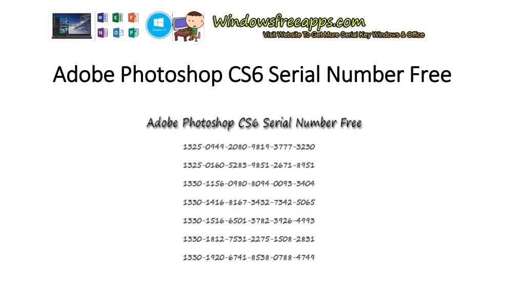 download serial number photoshop cs6