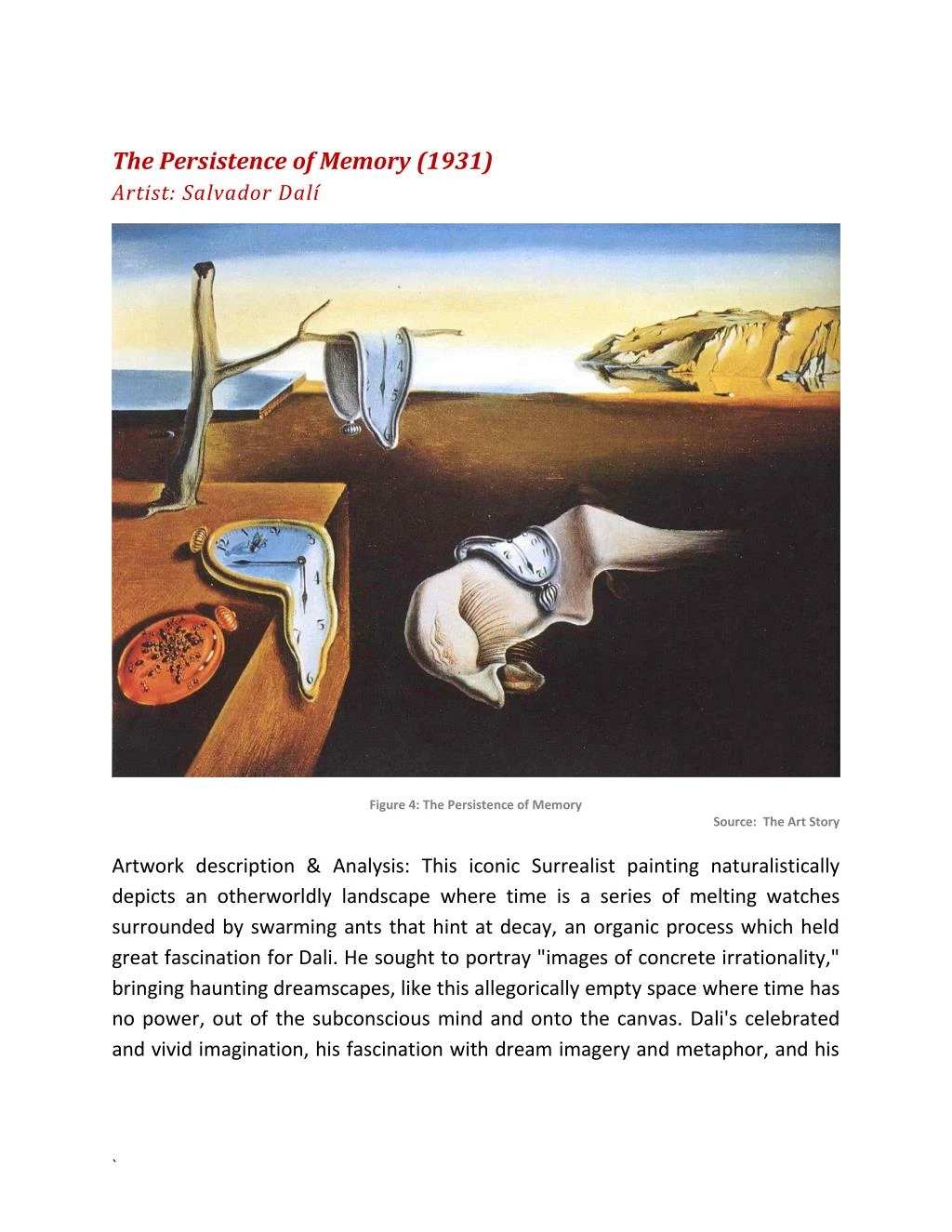the persistence of memory analysis the persistence of memory analysis