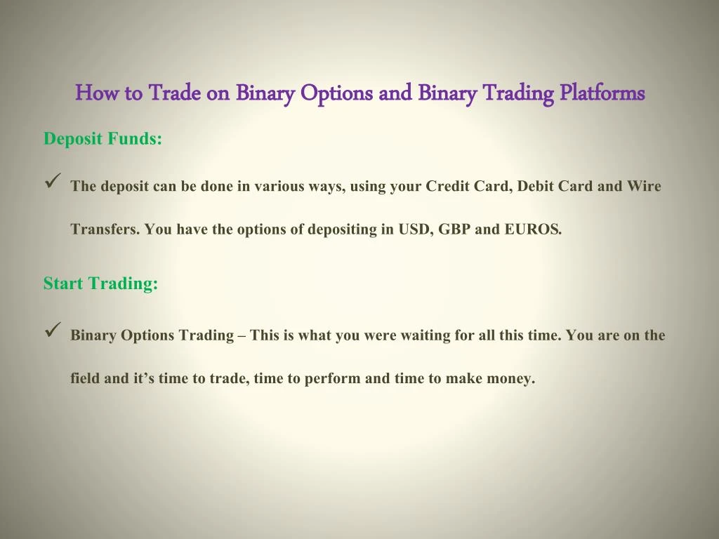 How to trade on binary options