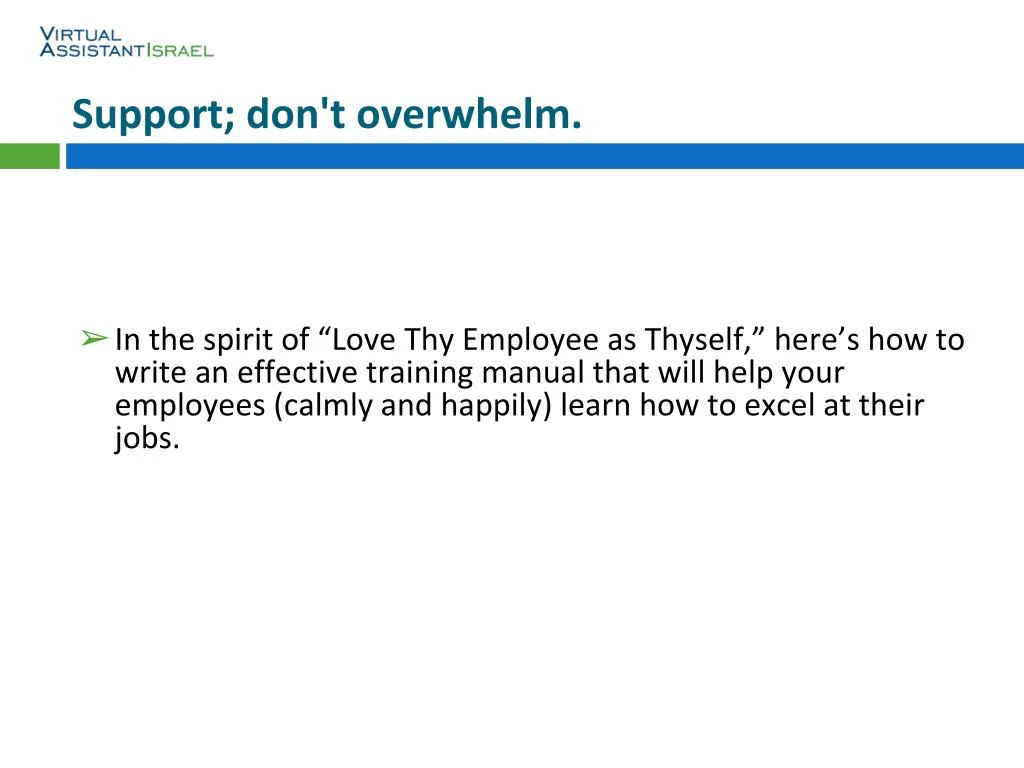 How do you write a training manual