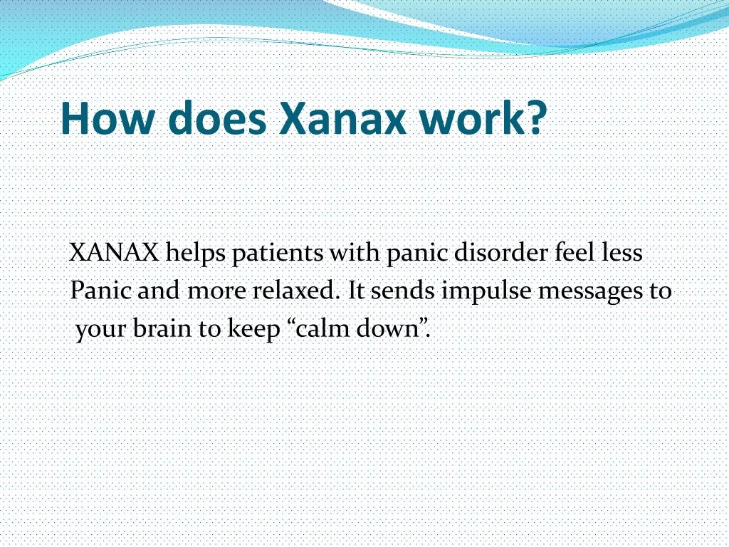 xanax good panic disorder