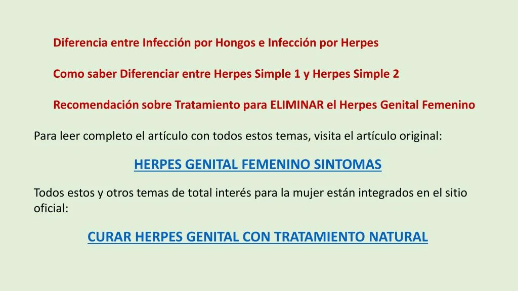 Ppt Herpes Genital Femenino Sintomas Powerpoint Presentation Id