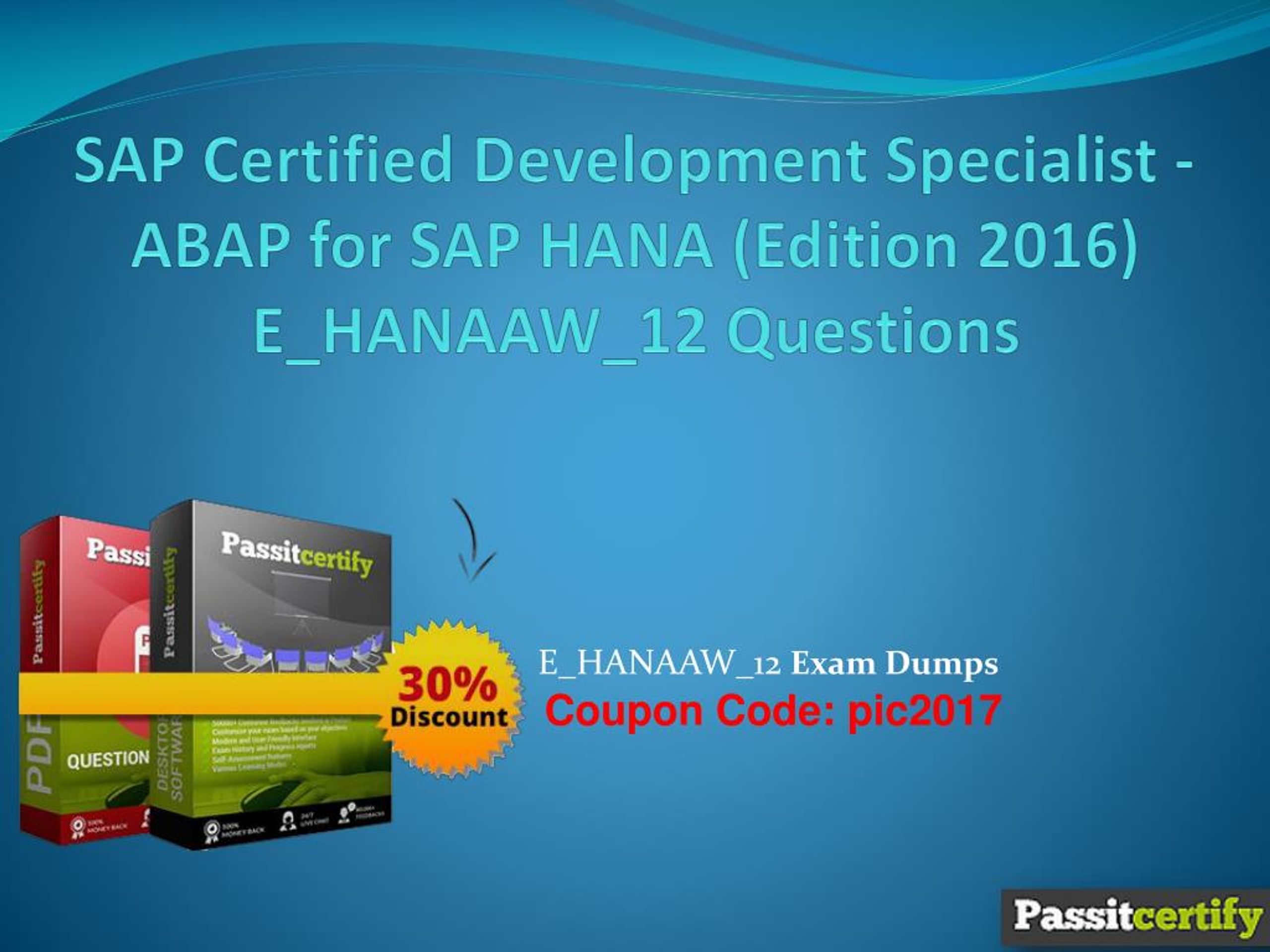 Ppt Sap Certified Development Specialist Abap For Sap Hana Edition E Hanaaw