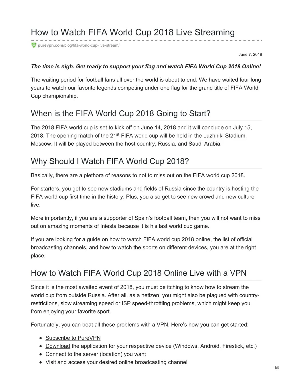 Ppt How To Watch Fifa World Cup Online Live With A Vpn