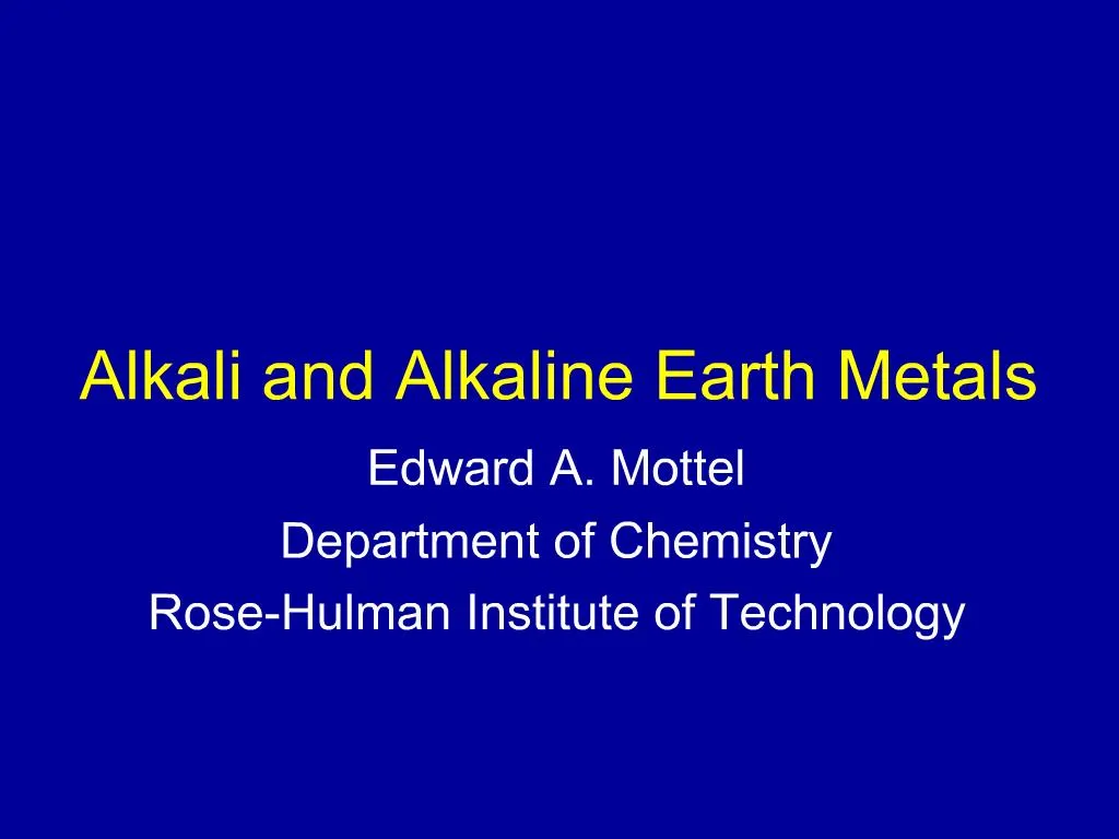 Ppt Alkali And Alkaline Earth Metals Powerpoint Presentation Free