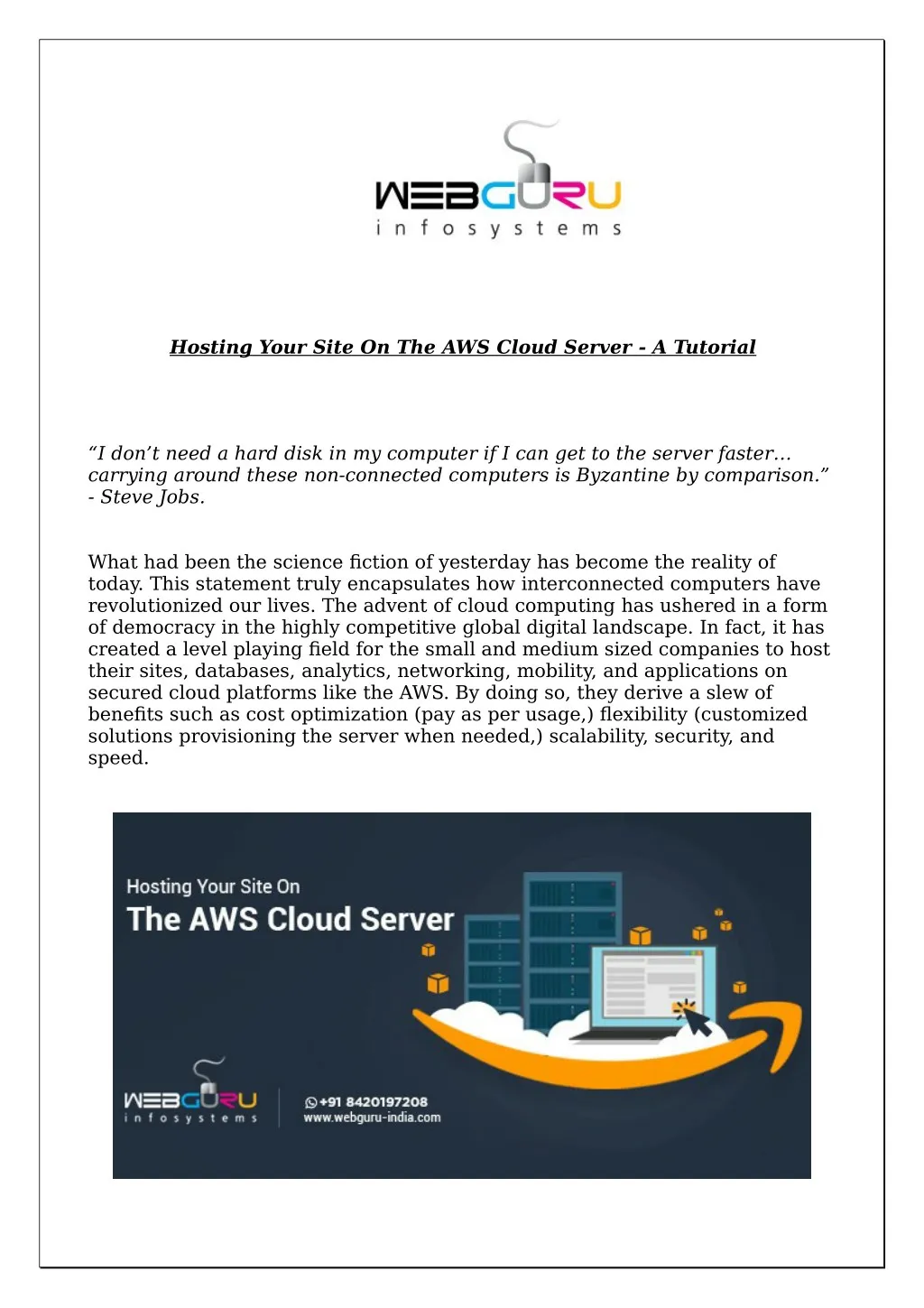 Ppt Hosting Your Site On The Aws Cloud Server A Tutorial Powerpoint