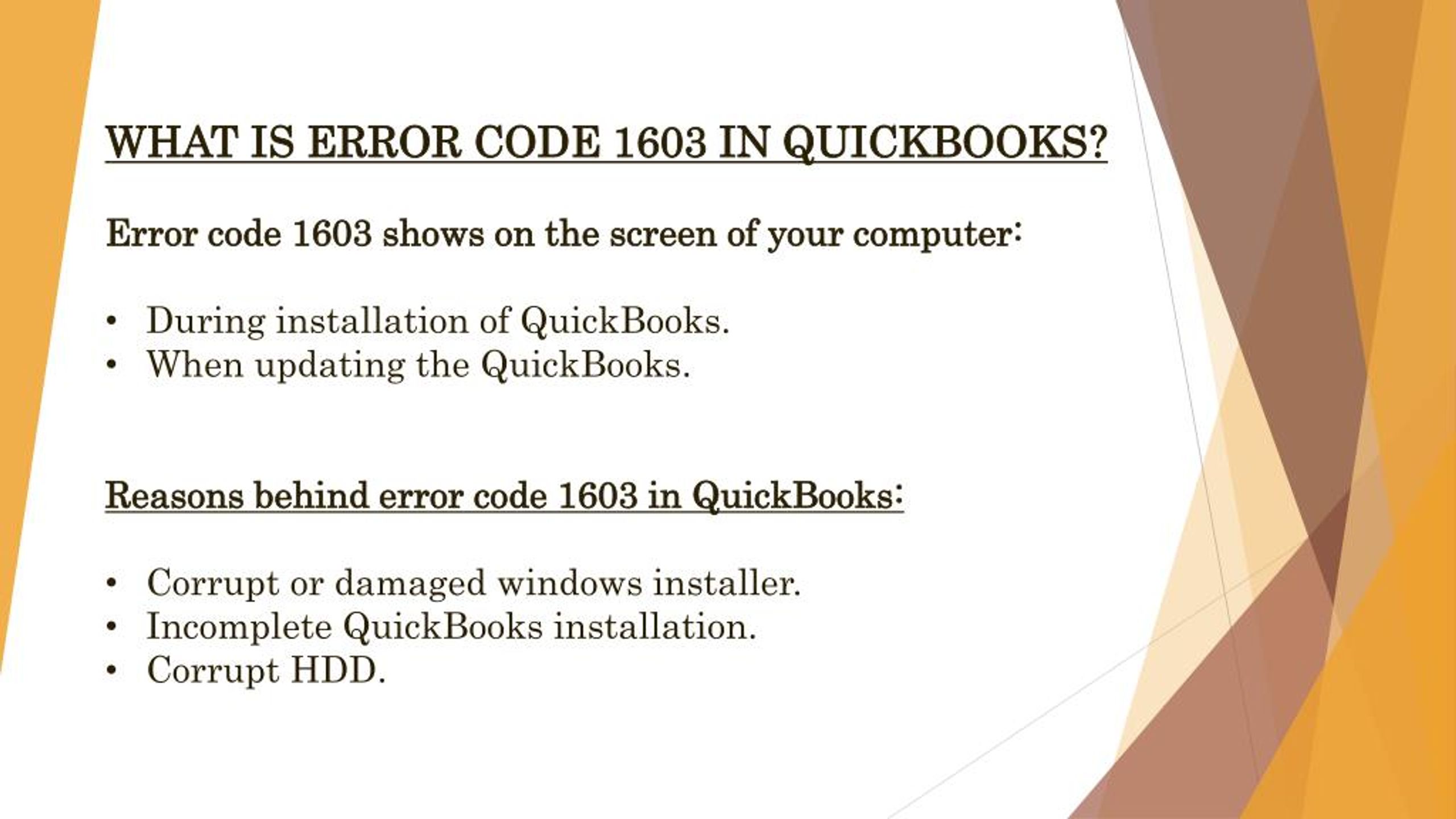 Ppt How To Fix And Resolve Quickbooks Error Powerpoint