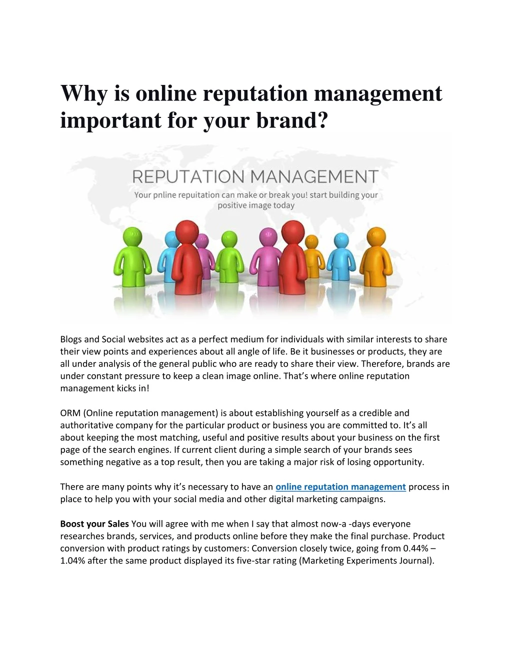 PPT Why Is Online Reputation Management Important For Your Brand