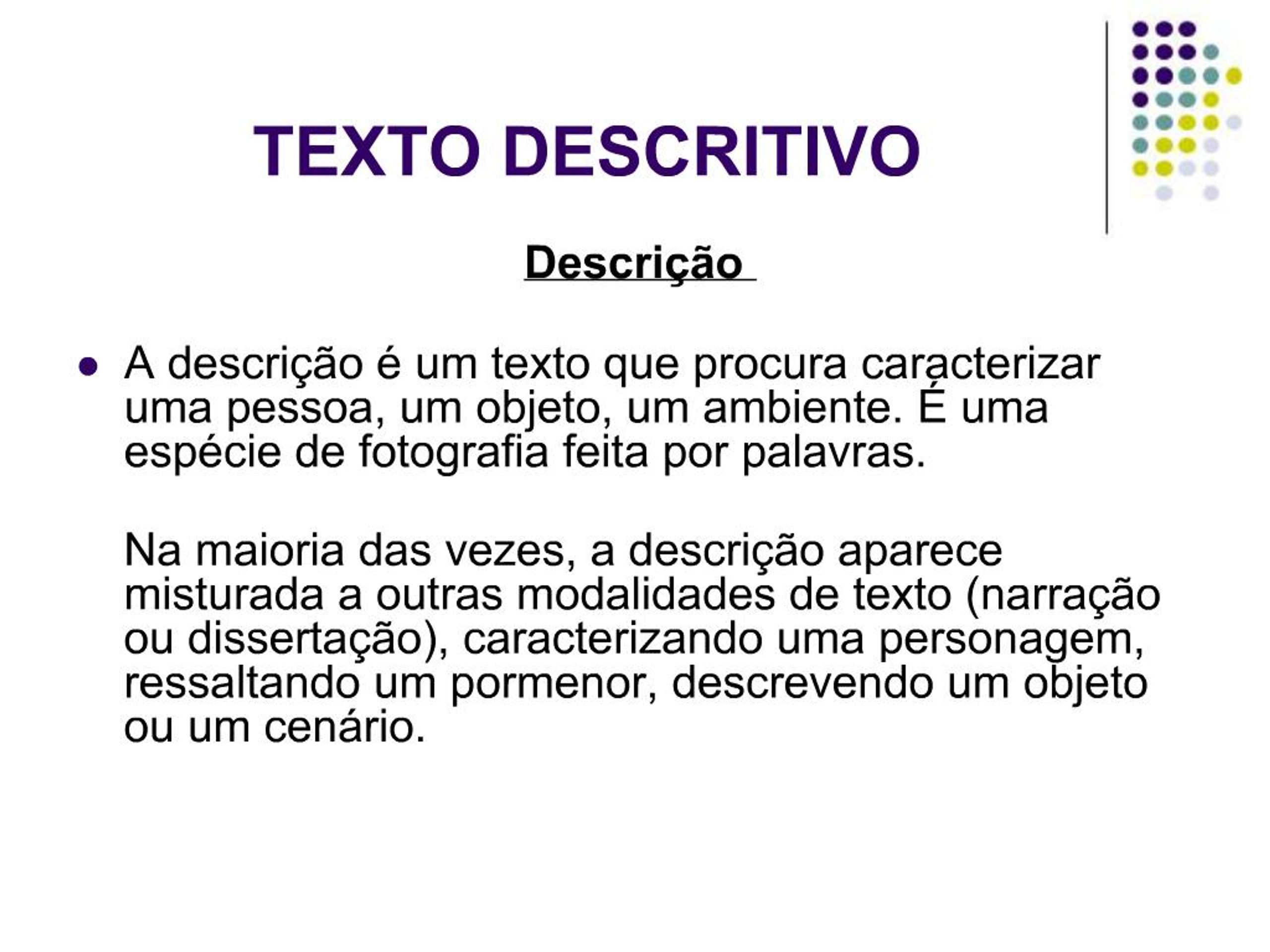 Texto Descritivo Narrativo E Dissertativo Image To U