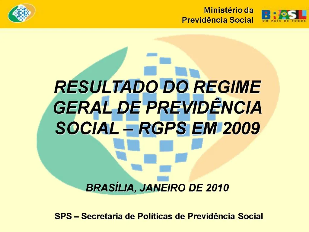 Ppt Resultado Do Regime Geral De Previd Ncia Social Rgps Em Bras