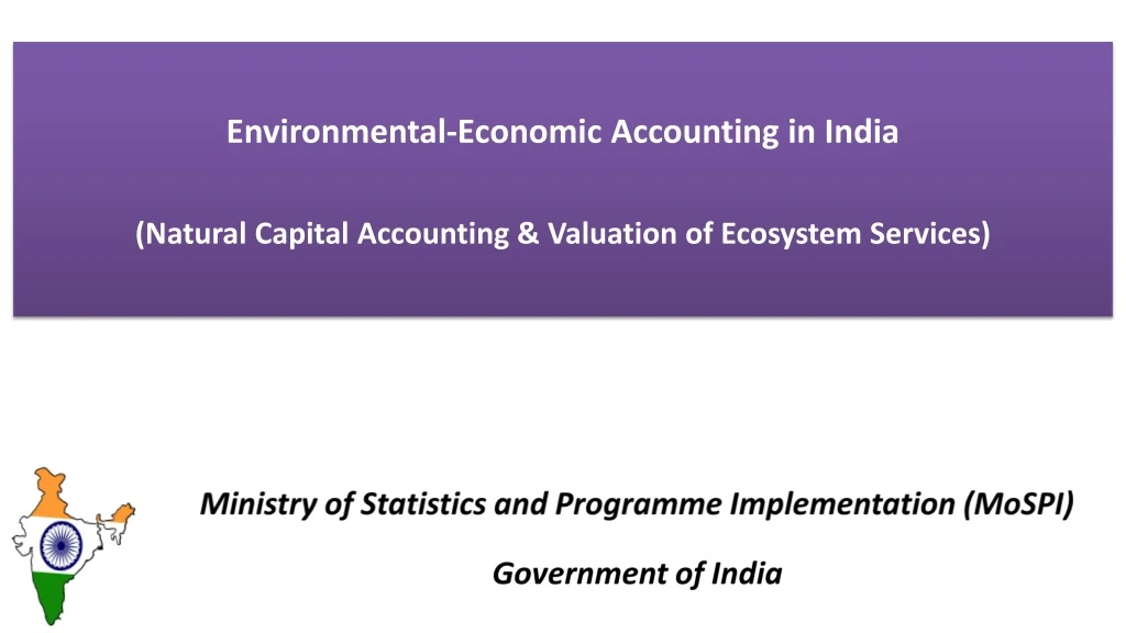 PPT Ministry Of Statistics And Programme Implementation MoSPI