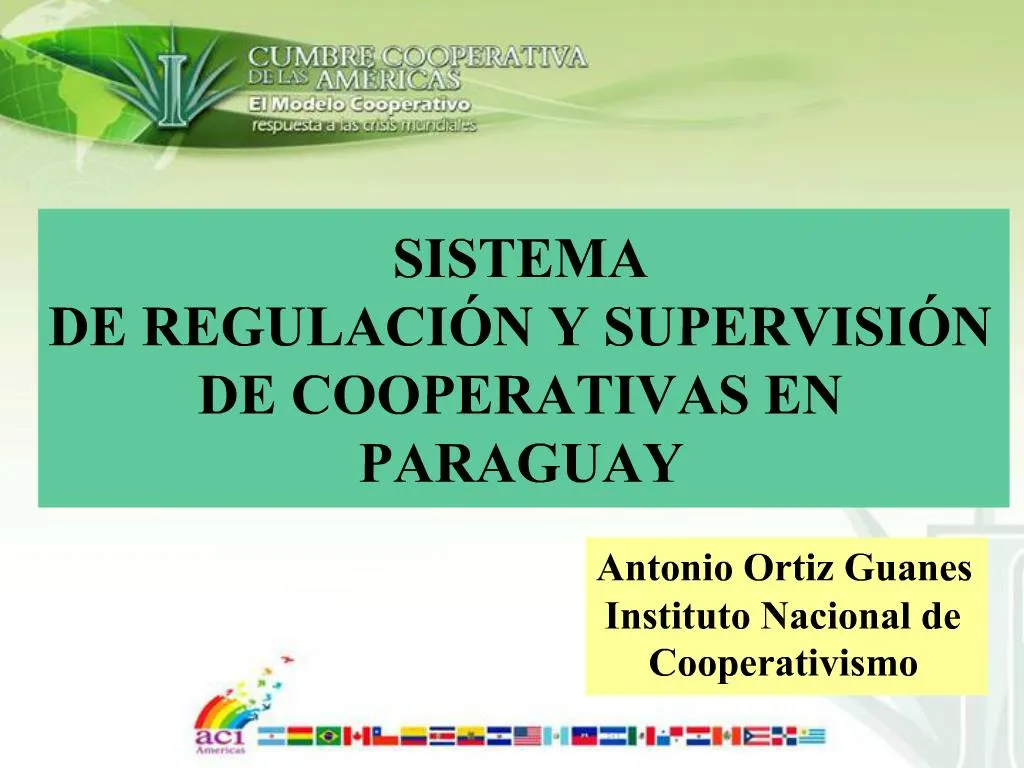 Ppt Sistema De Regulaci N Y Supervisi N De Cooperativas En Paraguay