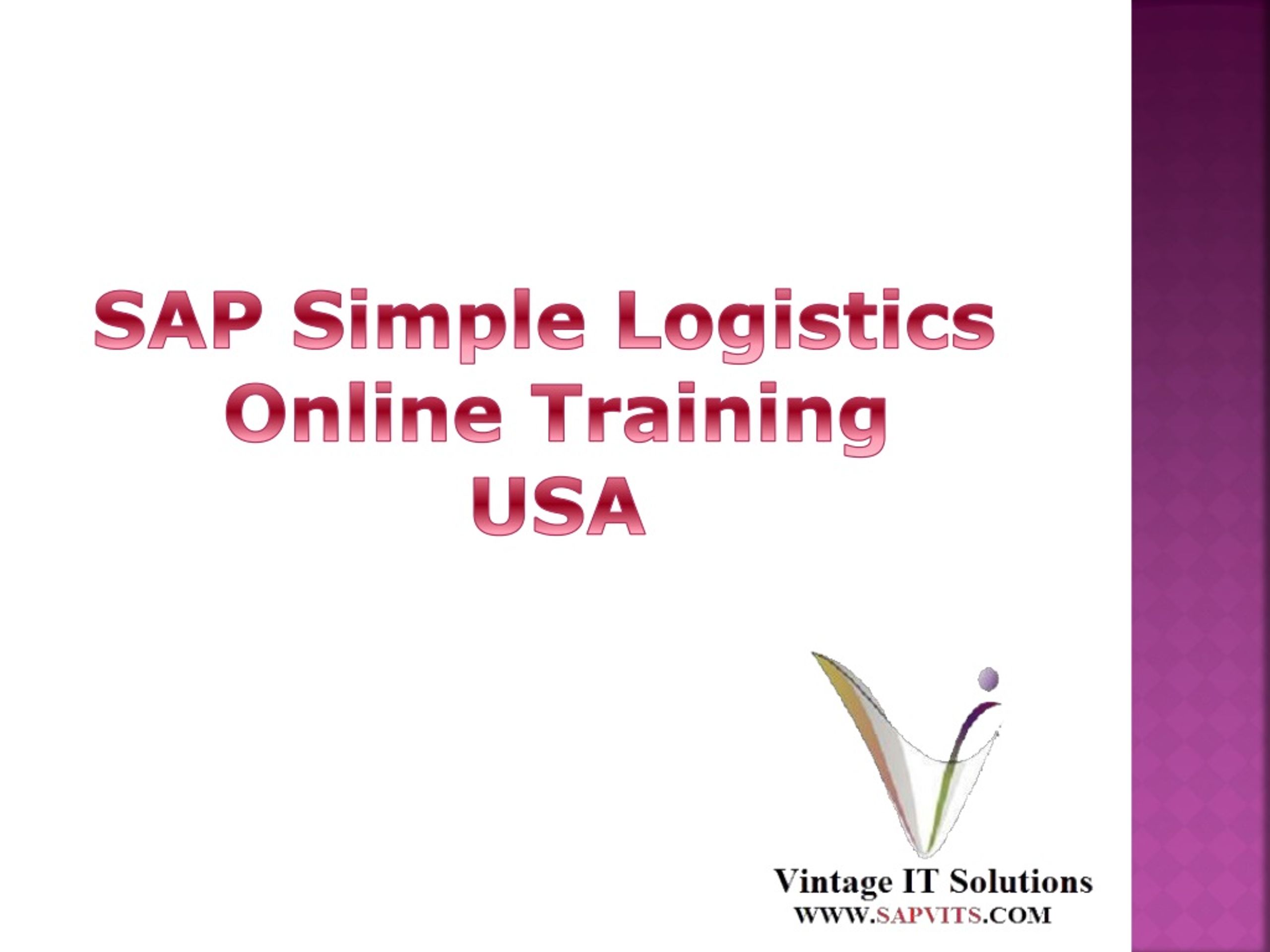 PPT SAP Simple Logistics PDF SAP Simple Logistics Training Material