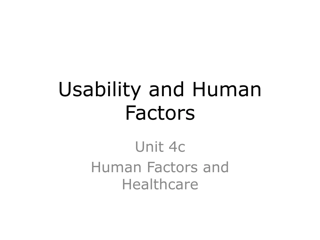 Ppt Usability And Human Factors Powerpoint Presentation Free