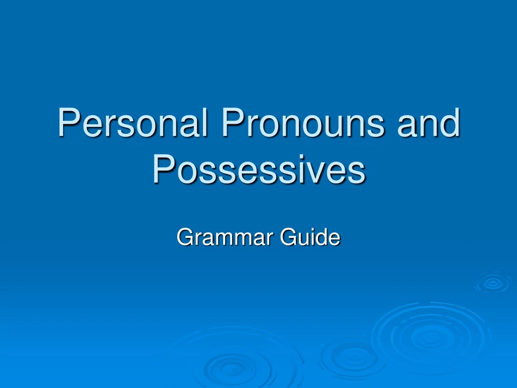 Ppt Personal Pronouns And Possessives Powerpoint Presentation Free 1452 Hot Sex Picture 6748