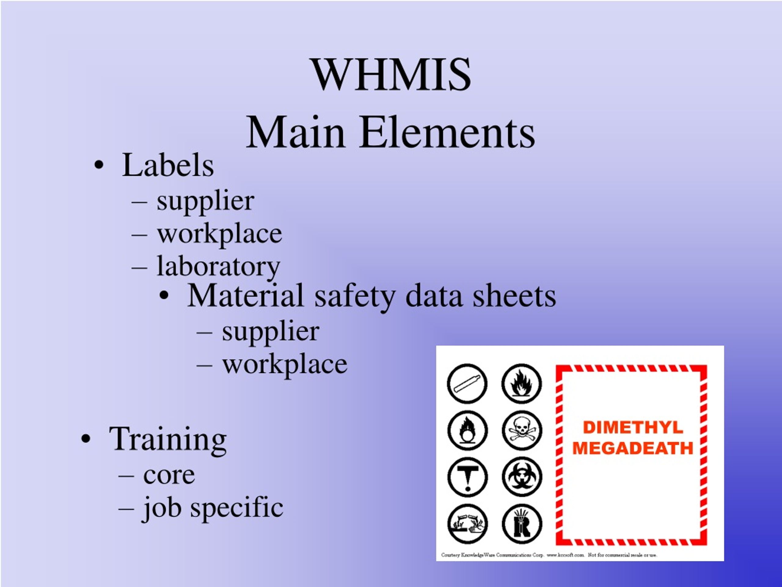 PPT Workplace Hazardous Materials Information System WHMIS