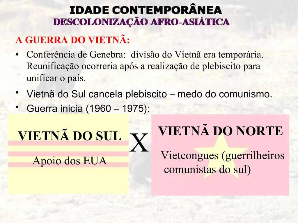 Ppt A Guerra Do Vietn Confer Ncia De Genebra Divis O Do Vietn Era