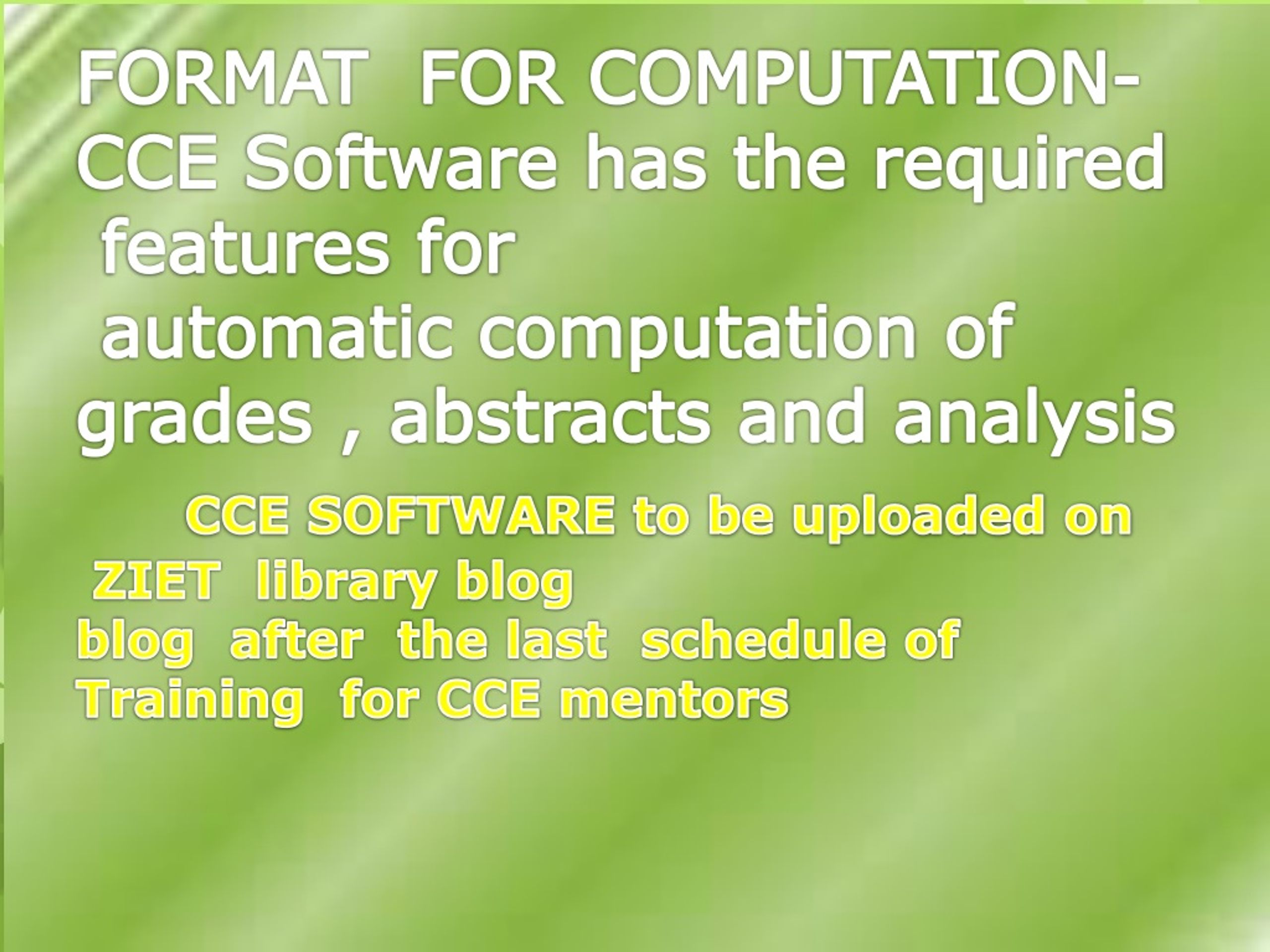 PPT GUIDELINES FOR FORMATIVE ASSESSMENT IN EVS PowerPoint