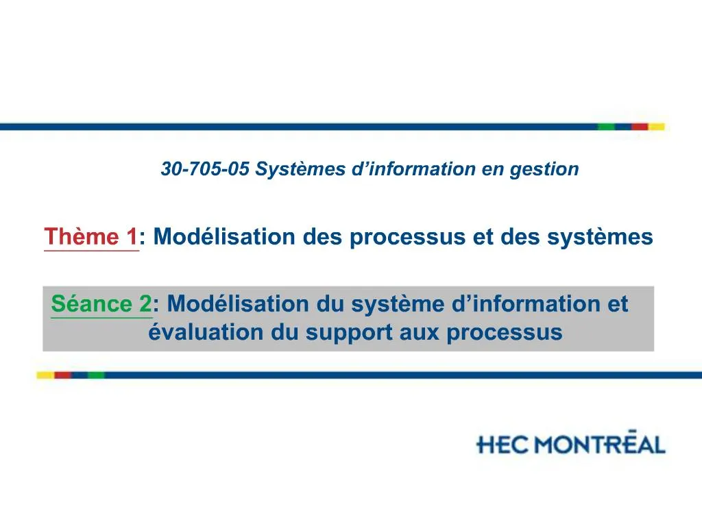 Ppt Syst Mes D Information En Gestion Th Me Mod