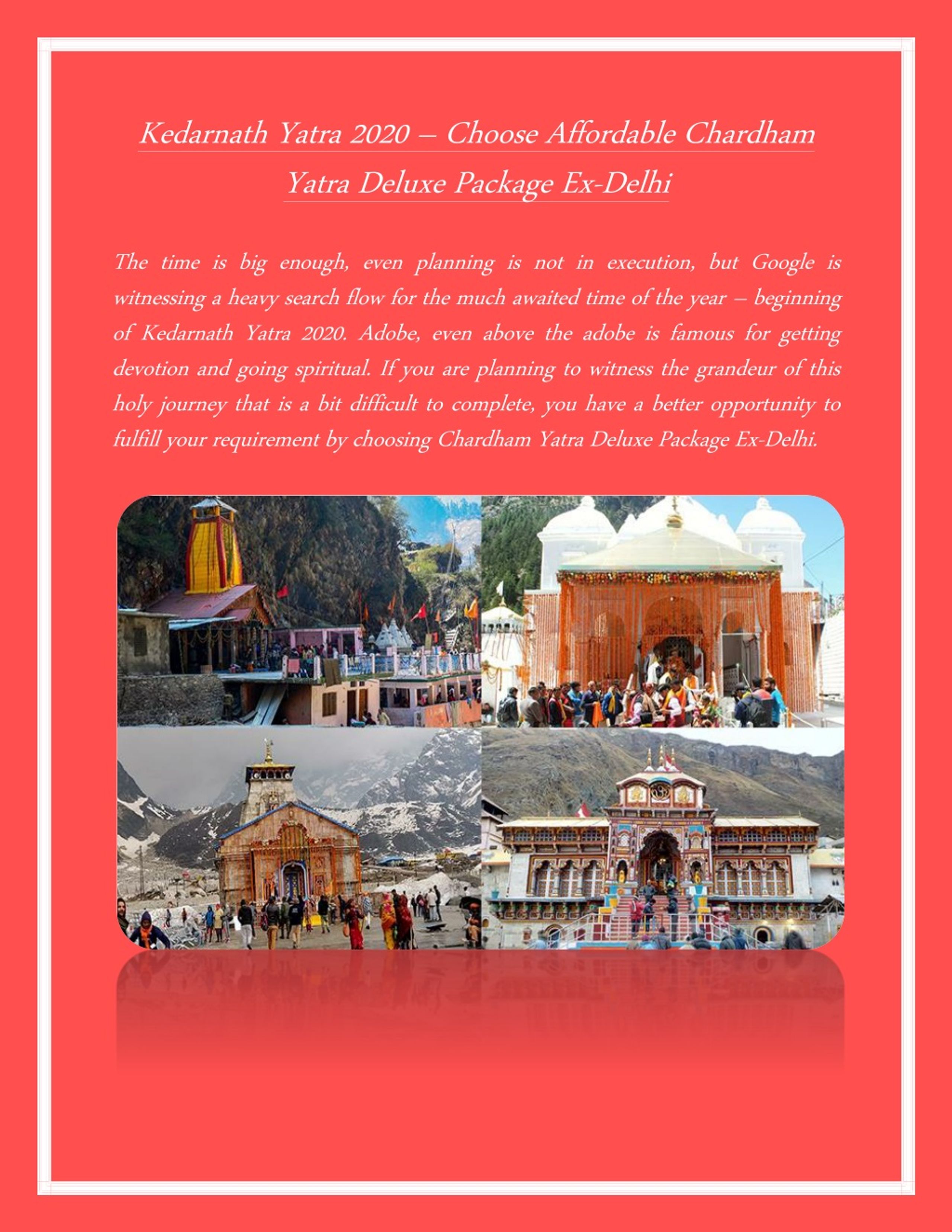 Ppt Kedarnath Yatra Choose Affordable Chardham Yatra Deluxe