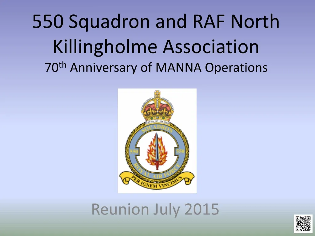 PPT - 550 Squadron and RAF North Killingholme Association ...