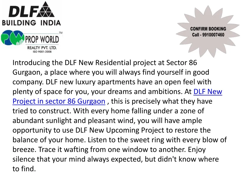 introducing the dlf new residential project n.