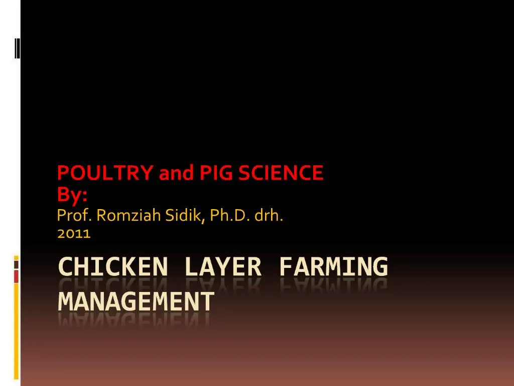 poultry farm management ppt