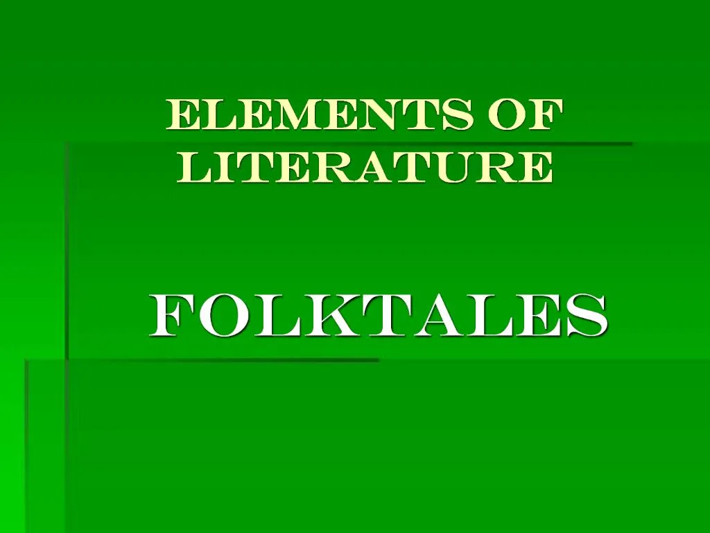 elements of literature elements of literature