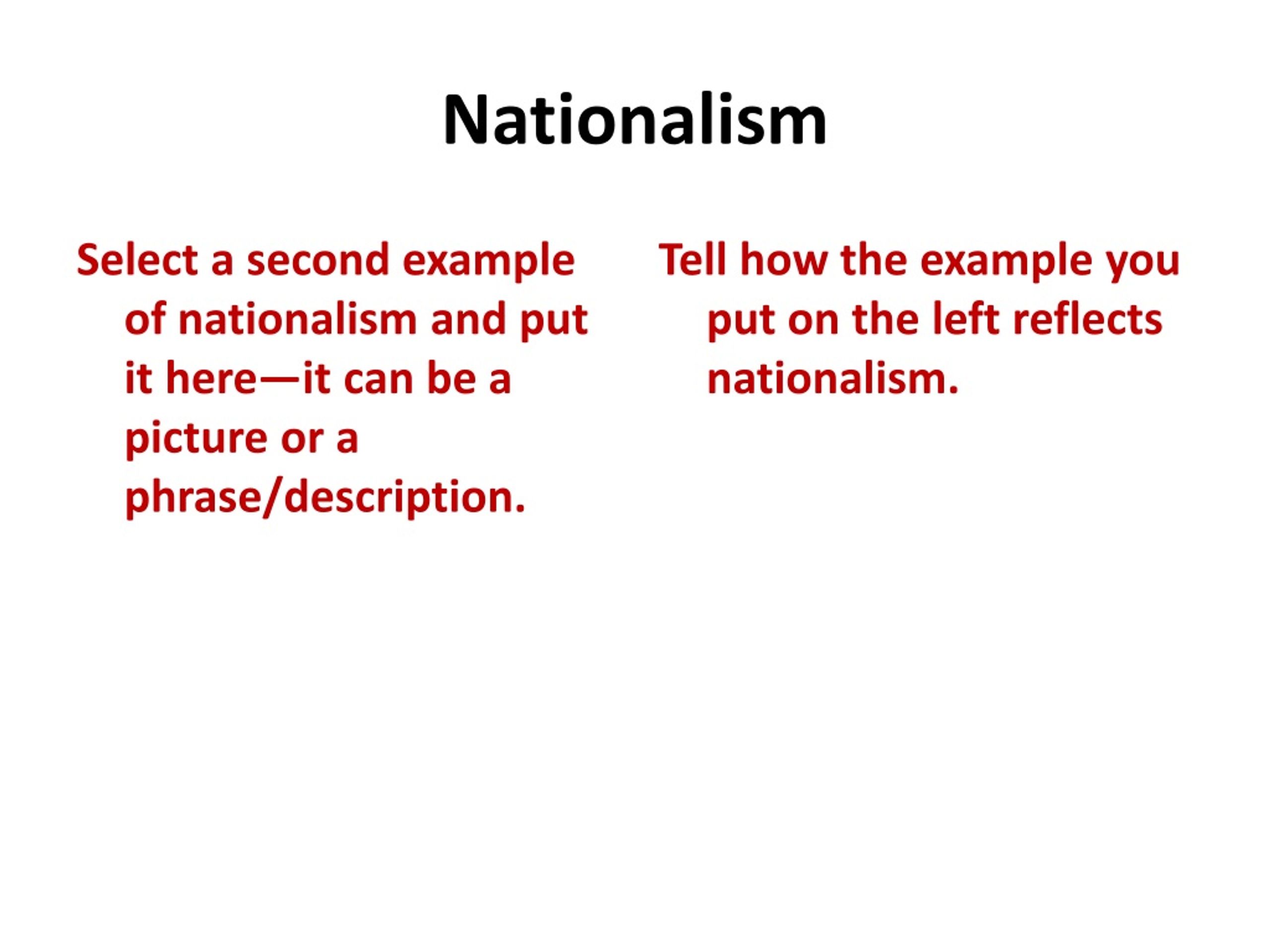 assignment topic nationalism