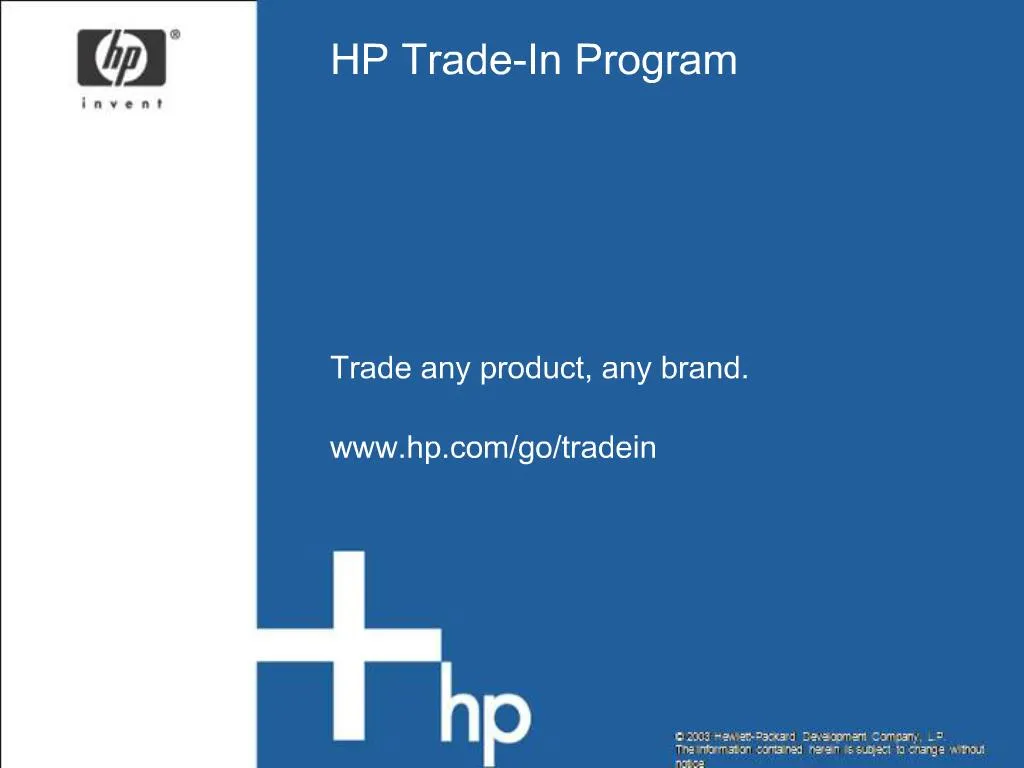 PPT HP TradeIn Program PowerPoint Presentation, free download ID