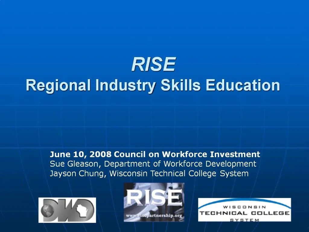PPT - RISE Regional Industry Skills Education PowerPoint Presentation ...