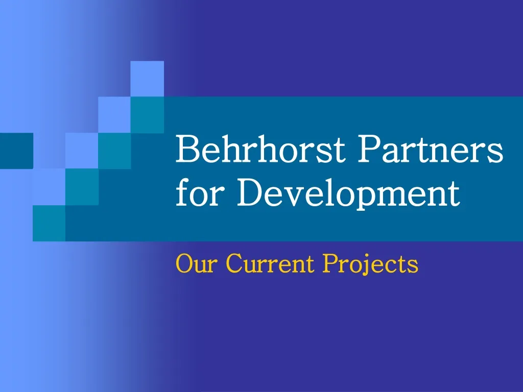 behrhorst partners for development n.