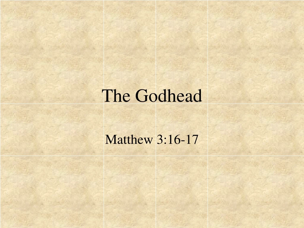 the godhead n.