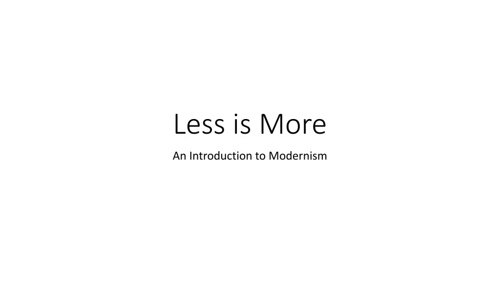 less is more n.