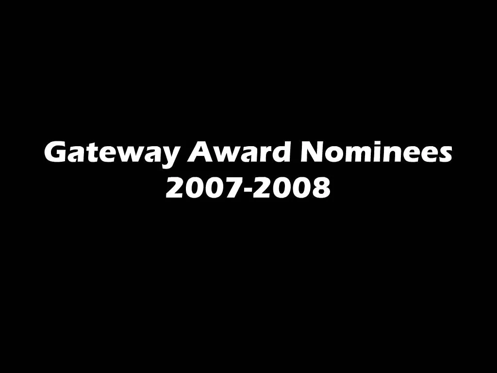 Ppt Gateway Award Nominees Powerpoint Presentation Free Download Id