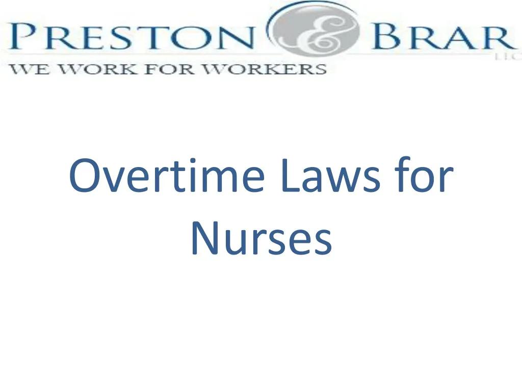 overtime laws for nurses n.