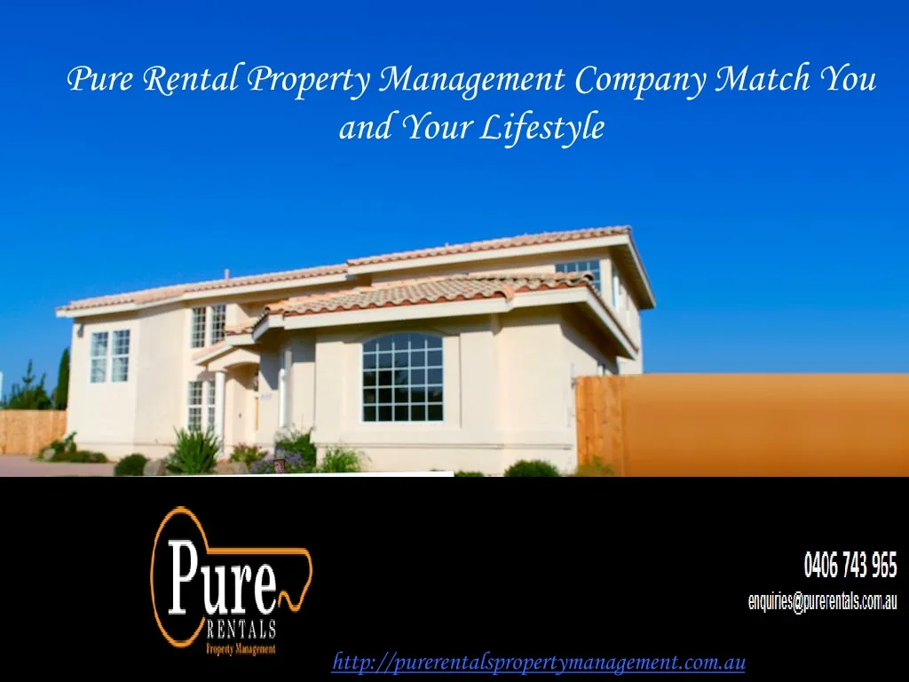 pure rental property management company match you and your lifestyle n.