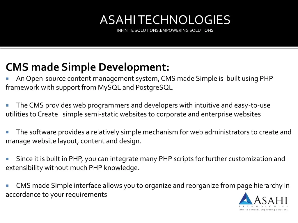 asahi technologies infinite solutions empowering n.