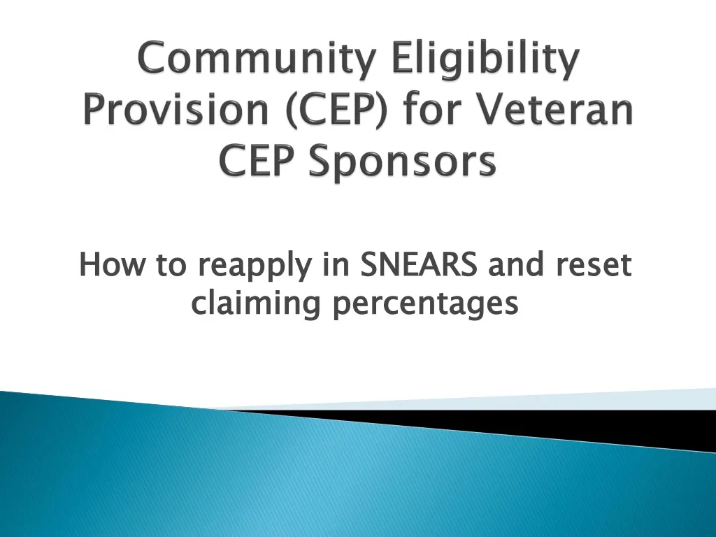 community eligibility provision cep for veteran cep sponsors n.