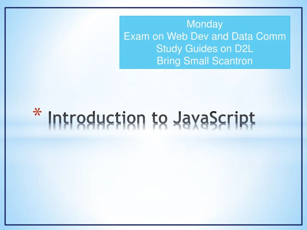 PPT - Introduction to JavaScript PowerPoint Presentation, free download ...