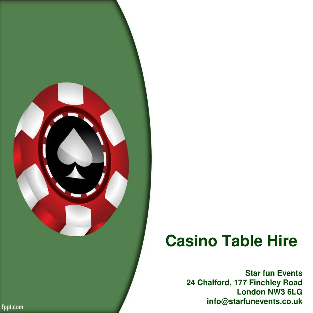 casino table hire n.