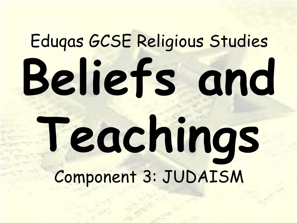 beliefs and teachings n.