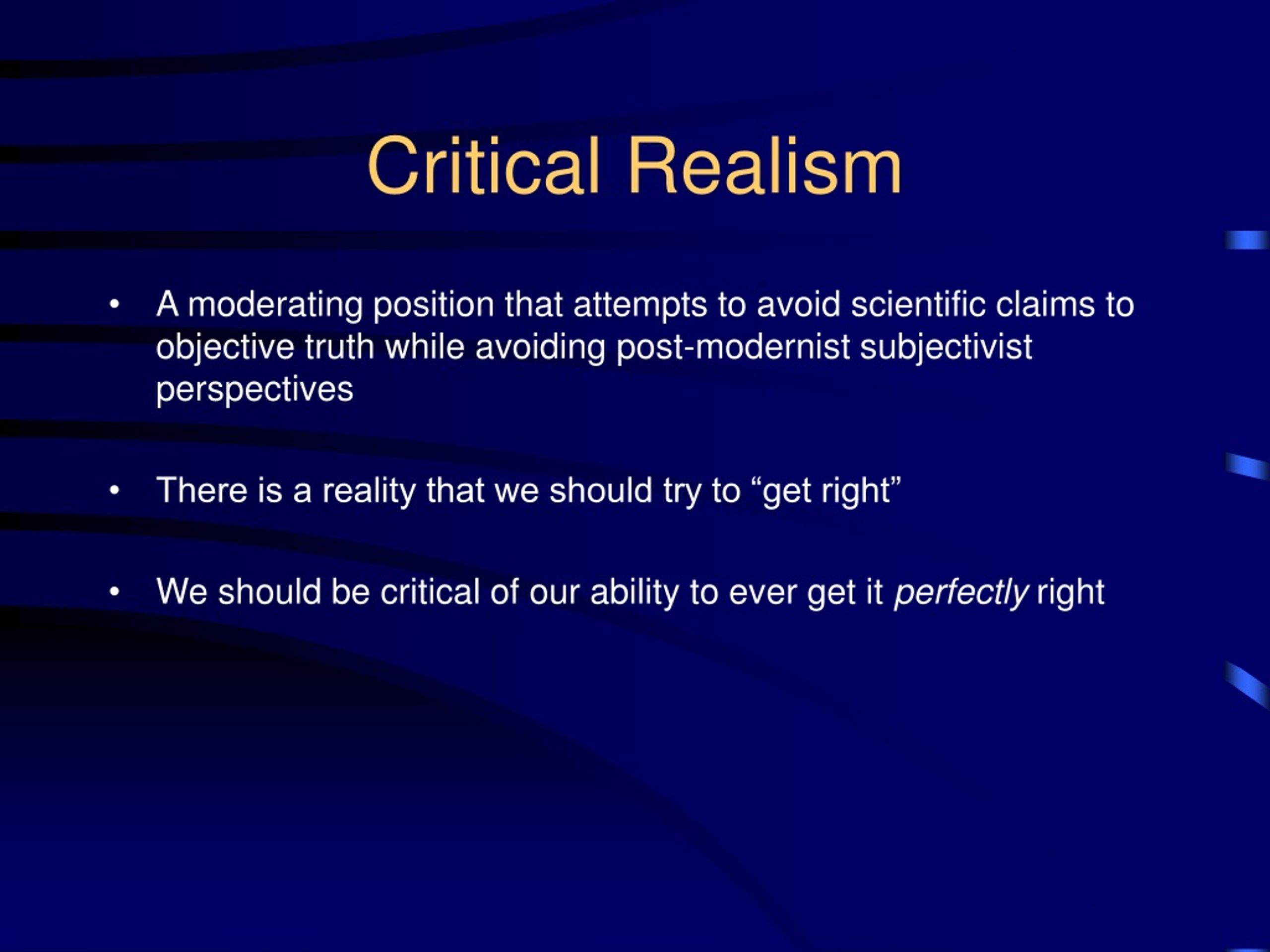 critical realism meaning in research