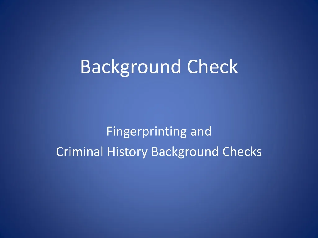background check n.